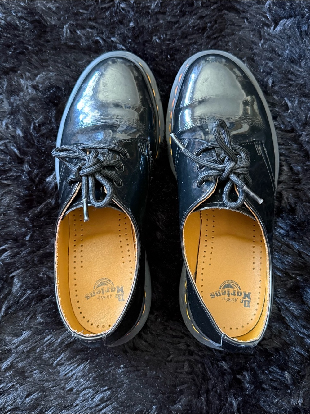 Dr. Martens Black Patent Oxfords